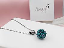 Sady šperkov - súprava PP zelená (náhrdelník gulička zelená) - 17051831_