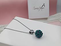 Sady šperkov - súprava PP zelená (náhrdelník gulička zelená) - 17051832_