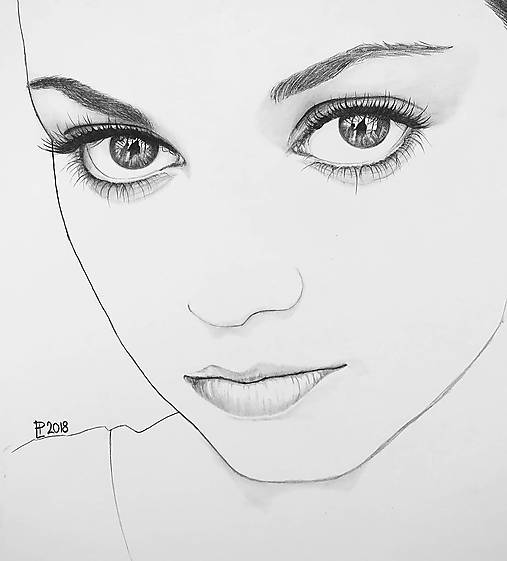 Kresby - Kresba - Minimalizmus - Portrét ženy - 17053708_