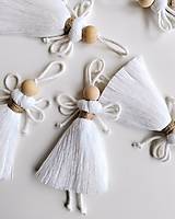 Dekorácie - Makramé anjel TWINE FAIRY  (Ľanová) - 17053834_