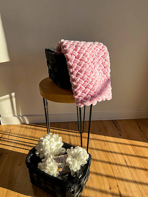 Úžitkový textil - PUFFY deka (baby ružová 31) - 17051700_