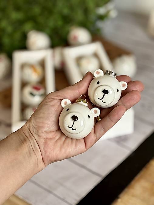 PREDOBJEDNÁVKA - Vianočná mini gulička na stromček (Medvedík)