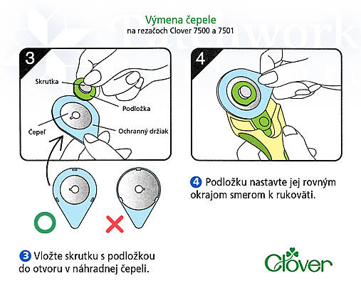 Rotačný rezač 45 mm Clover (7500)