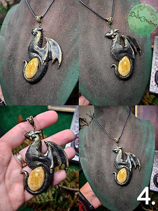 Náhrdelníky - Dračí Amulet s jaspisom - 17058542_