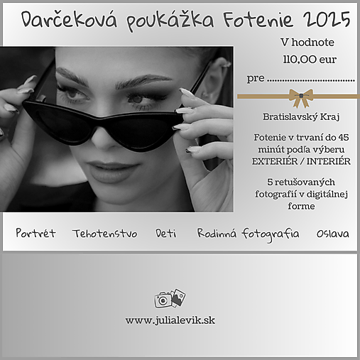 Darčeková poukážka / Fotenie