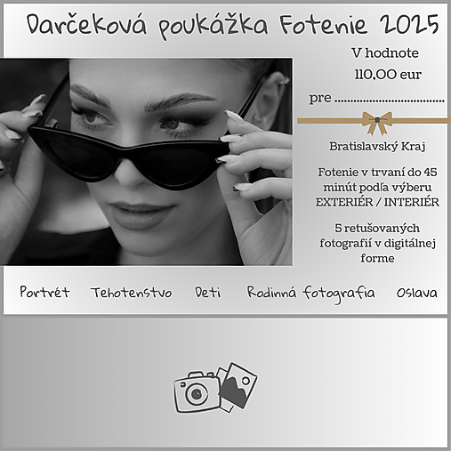Darčekové poukážky - Darčeková poukážka / Fotenie - 17061298_