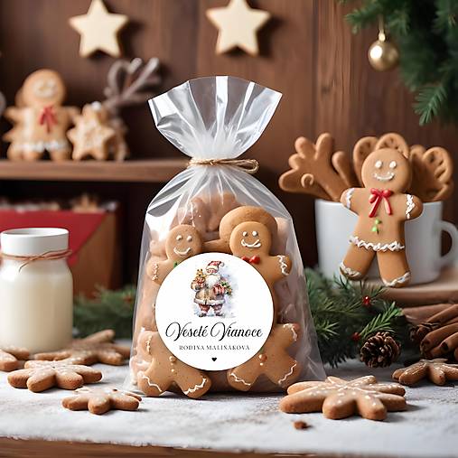 Úložné priestory & Organizácia - Vianočná nálepka - Mikuláš - 17063580_