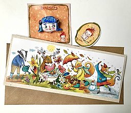 Papiernictvo - Jar, leto, jeseň, zima- otváracia karta. - 17063163_