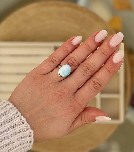 Prsteň Spriaznenej Duše - Larimar (svetlejší)