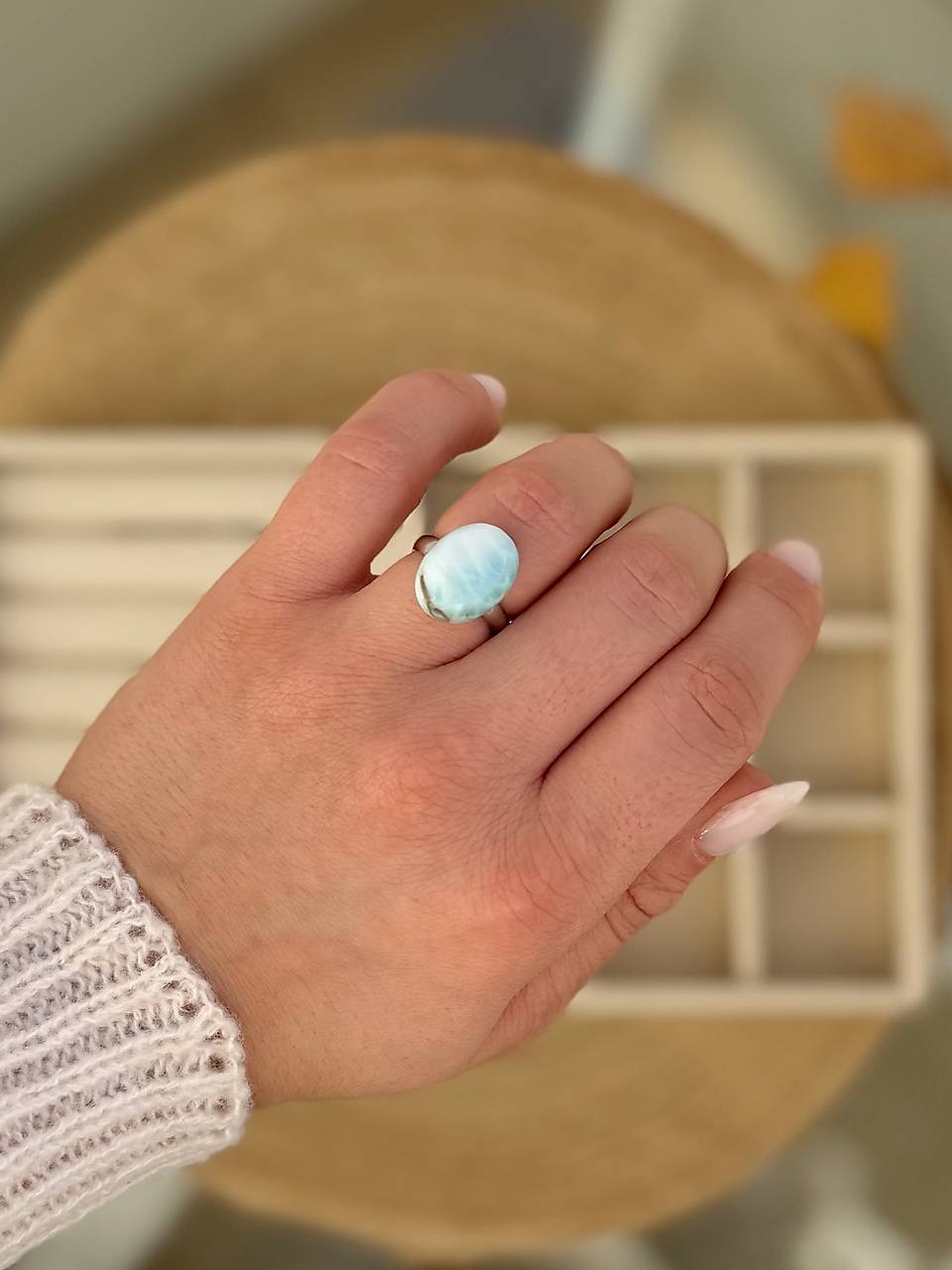 Prsteň Spriaznenej Duše - Larimar (svetlejší)