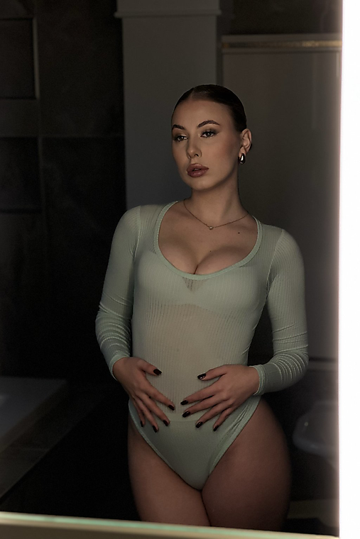 Spodná bielizeň - Body s prúžkom MATCHA - 17061922_