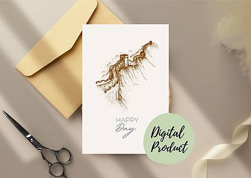 Grafika - čínske pohľadnice-digitálny produkt - 17063908_