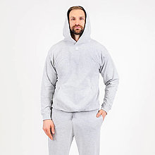 Mikiny - UNISEX mikina sivá melanž - 17061851_