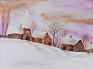 Obrazy - Ružové zore 40x30 cm - 17063477_
