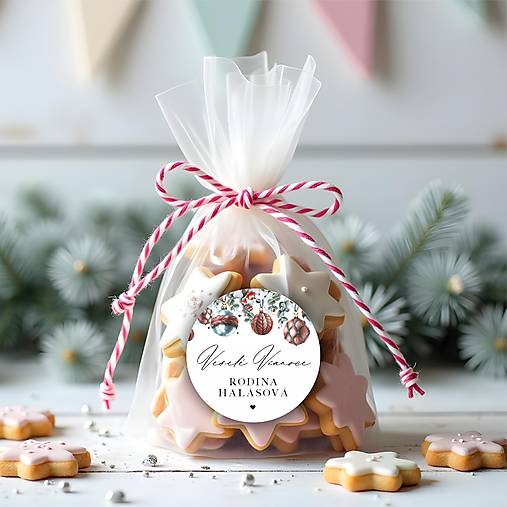 Úložné priestory & Organizácia - Vianočná nálepka - Vianočné gule - 17067580_