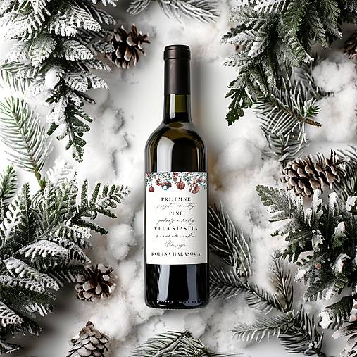 Úložné priestory & Organizácia - Vianočné etikety na fľaše - Vianočné gule - 17067585_