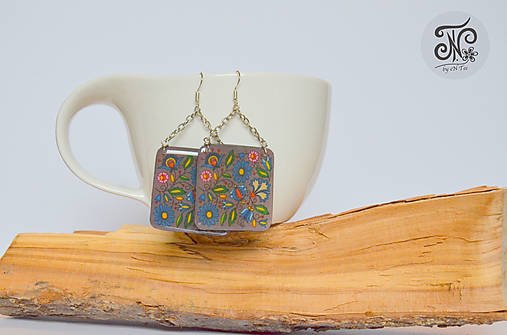 Náušnice - náušnice- visiace štvorce, veľké - 17071160_