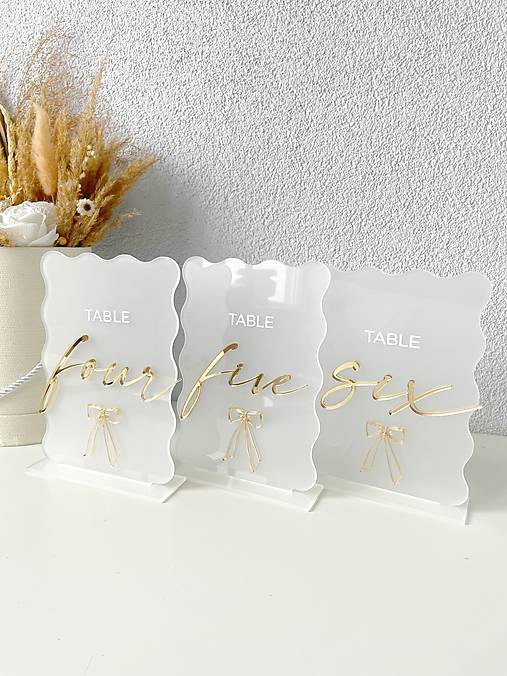Tabuľky - Čísla na stoly - Stuha 45 - 17069944_