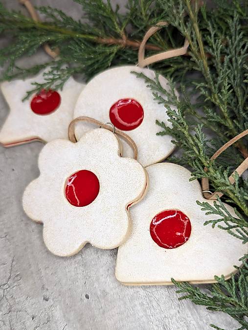 Dekorácie - Linecké koláčiky set 4ks (set 4ks) - 17072326_