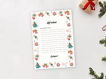 Grafika - List želaní pod Vianočný stromček - digitálna verzia na tlač, viac vzorov - 17072436_