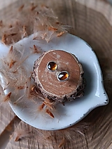 Náušnice - Napichovacie náušnice s citrínmi - 17078102_