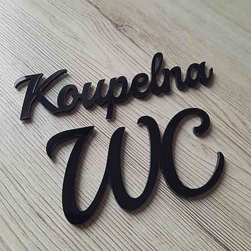 Dekorácie - Nápisy Koupelna a WC na dvere - 17075991_