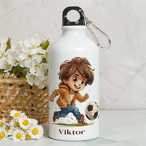 Nádoby - FUTBALISTA fľaša s ľubovoľným menom pre deti - 17076695_