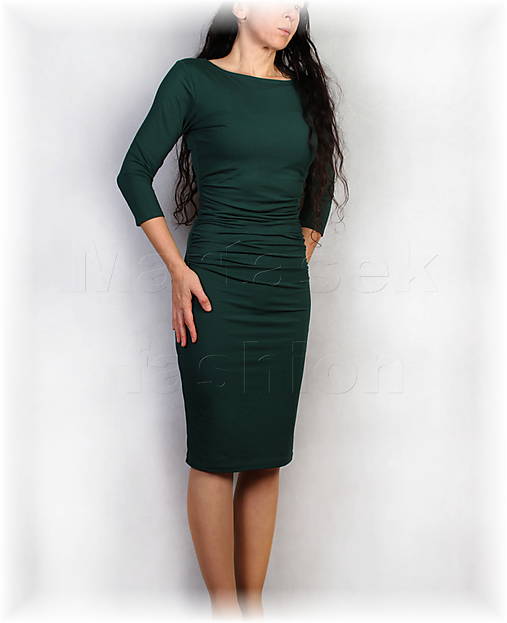 Šaty - Šaty vz.890 i kr.rukáv (více barev) (Červená) - 17081026_