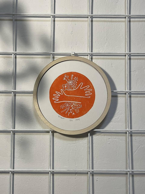 Grafika - BLÍZKOSŤ - kruhový linoryt - 17081780_