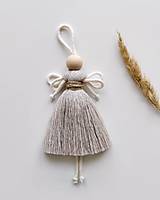 Dekorácie - Makramé anjel TWINE FAIRY  (Ľanová) - 17084376_