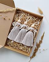 Dekorácie - Makramé anjel TWINE FAIRY  (Ľanová) - 17084396_