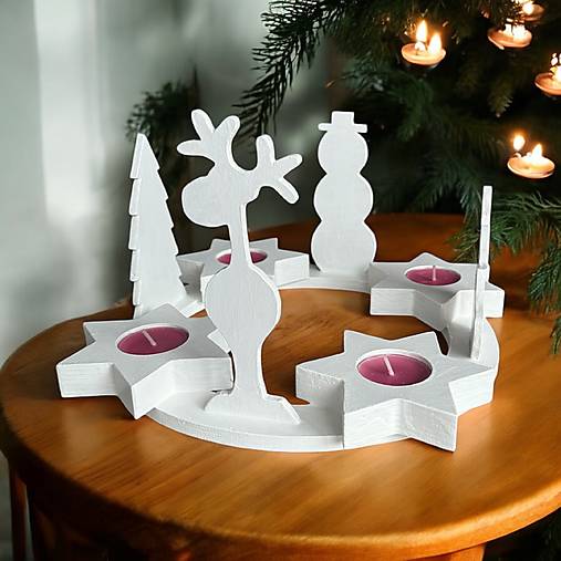 Dekorácie - Adventný veniec s postavičkami - 17084557_