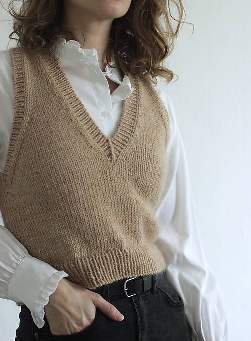 Vesty - Merino-mohérová vesta - 17085330_