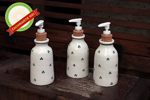 Nádoby - Porcelánový dávkovač mýdla - vada na kráse - 17085095_