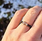  - Prsteň*zelený turmalín*diamant Herkimer*Ag - 17083170_