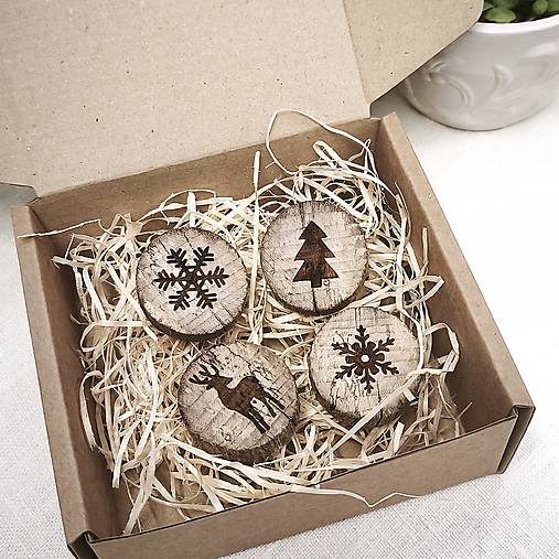 Magnetky - Sada vianočných magnetov - 17084917_