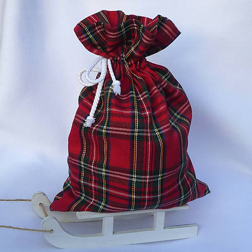 Úžitkový textil - Vrecko Vianočná kocka - 17086961_