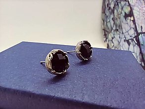 Náušnice - Náušnice - Silver Ag 925, Ónyx - 17089605_