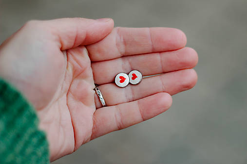 Náušnice - Náušnice Srdiečka Mini - 17092293_