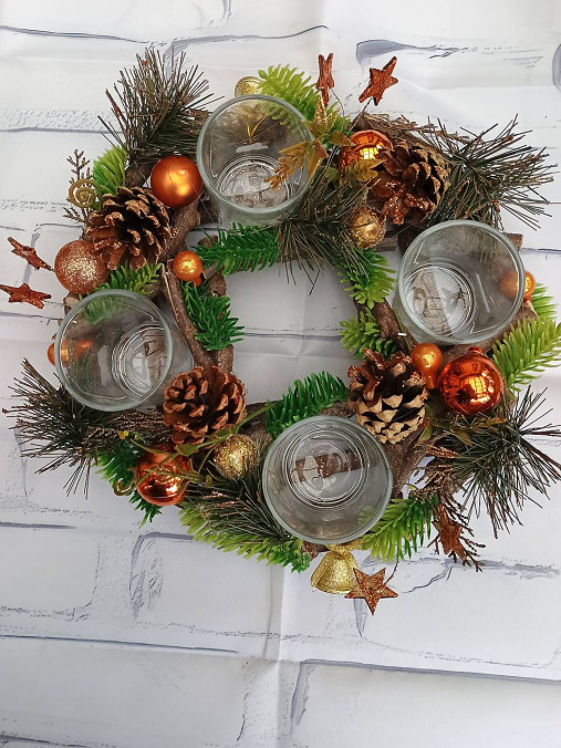 Dekorácie - Veniec vianočný/adventný 58 - 17096409_