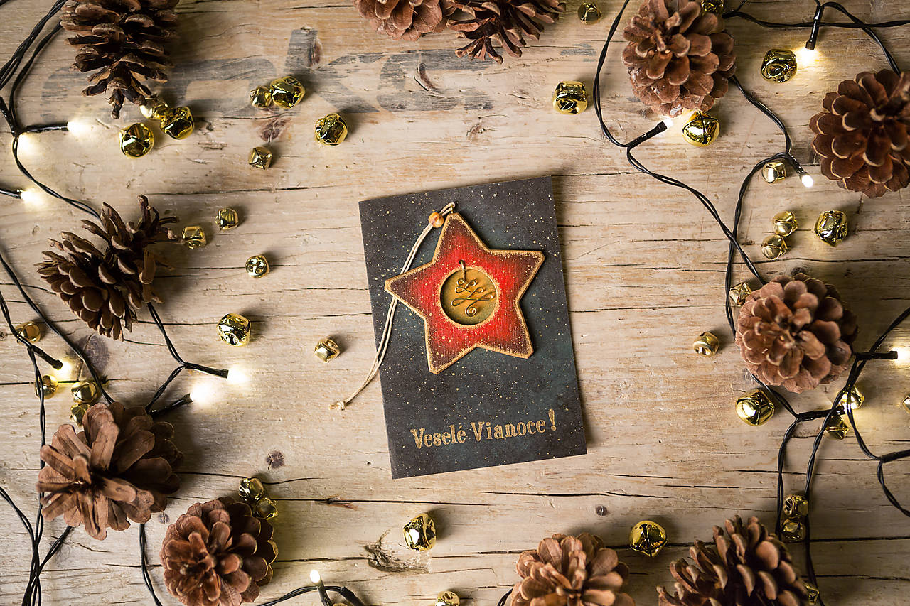 Drzý vianočný pozdrav Nočná obloha