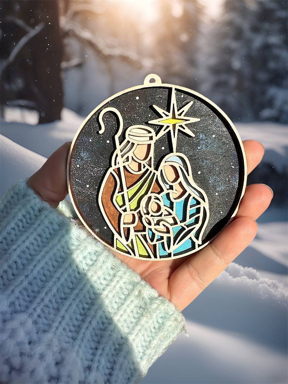 Ozdoba na stromček Svätá rodina