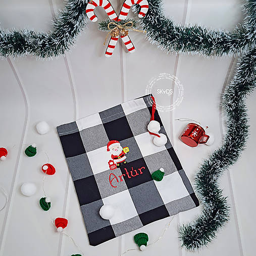 Detské tašky - Mikulášske vrecúško s menom - 17095926_