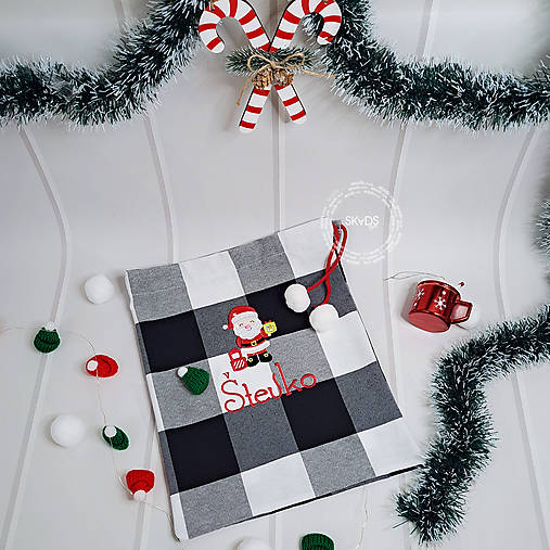 Detské tašky - Mikulášske vrecúško s menom - 17095941_