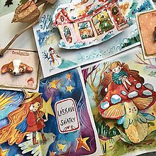 Papiernictvo - Sada 3pop-up pohľadníc. - 17102543_