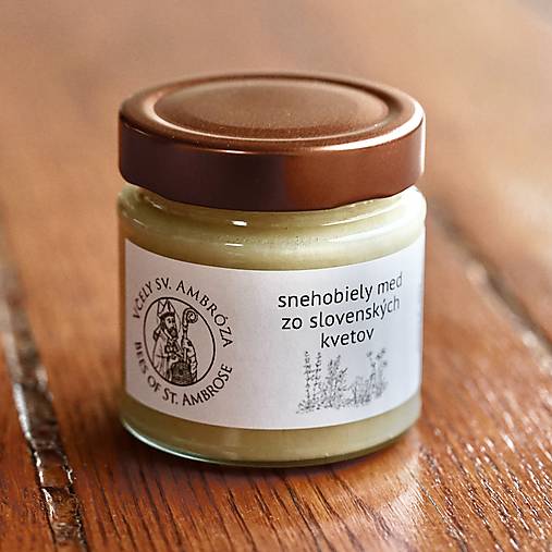 Včelie produkty - snehobiely med zo slovenských kvetov (250g) - 17101739_