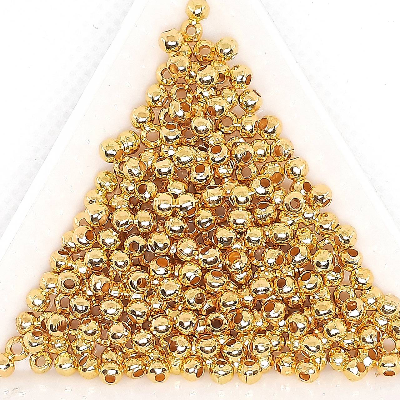 Kovové korálky-zlatá (2,4mm-50ks)