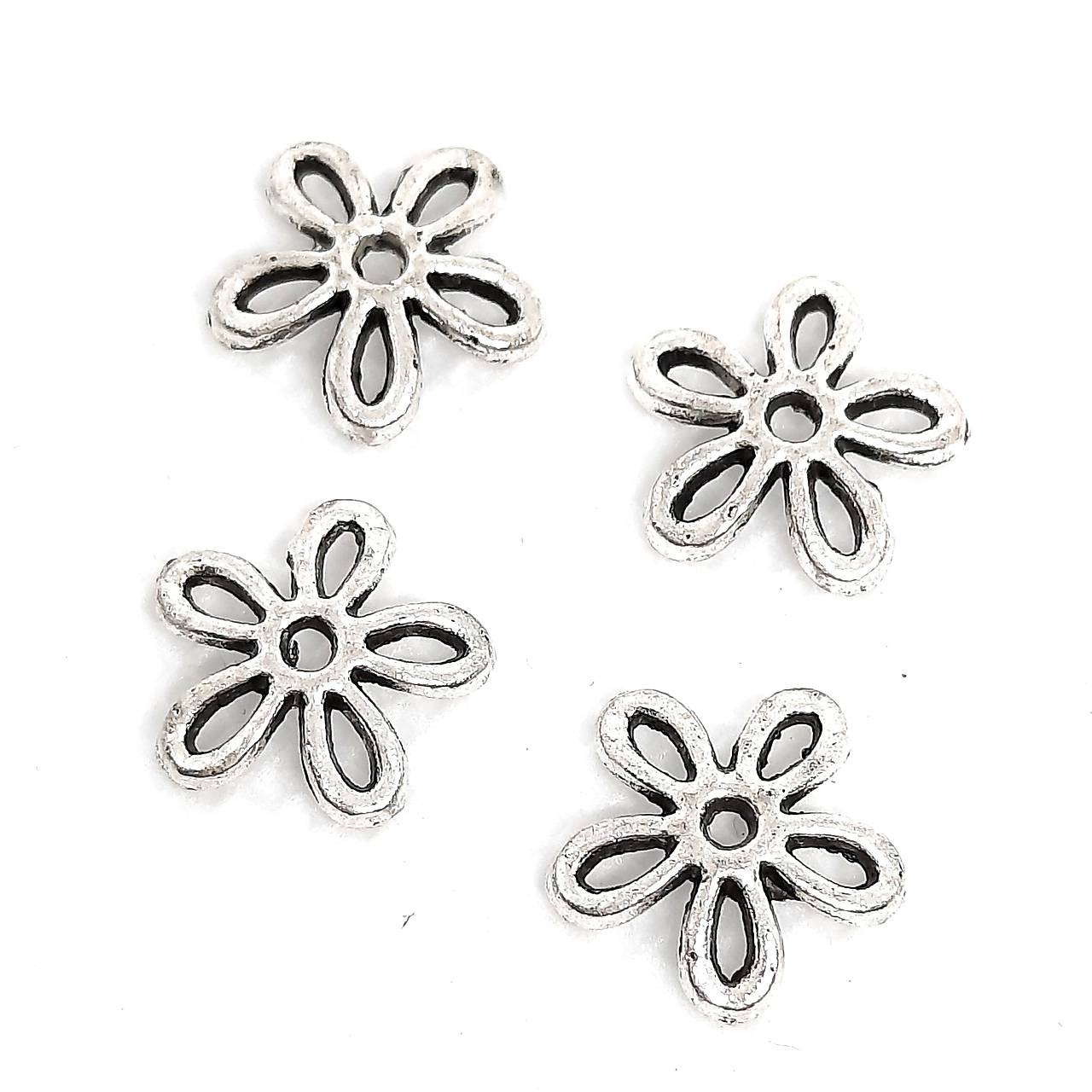 Kaplík kvet 12mm-1ks (platina)