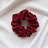 Ozdoby do vlasov - Saténová scrunchie | CLASSIC (Svetlejšia vínová) - 17101955_