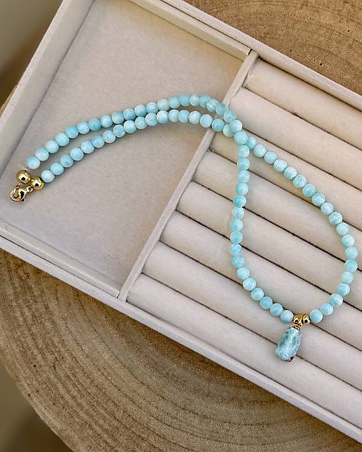 Náhrdelník Sprievodca duše - Hemimorfit a Larimar